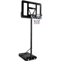 Costway Basketballständer 130-305 cm höhenverstellbar, Basketballkorb mit Ständer & 2 Rädern, Korbanlage für Kinder, Erwachsene, mobiles Basketballanlage Indoor Outdoor