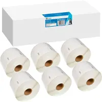 G&G Etiketten , kompatibel zu Dymo 11354/s0722540, 6x1000 Stück, ablösbar, B 57 x H 32 mm, weiß
