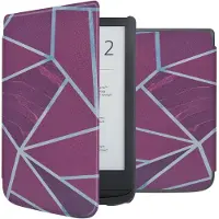 IMoshion Design Slim Hard Case Klapphülle für das Pocketbook Touch Lux 5 / HD 3 / Basic Lux 4 / Vivlio Lux 5 - Bordeaux Graphic