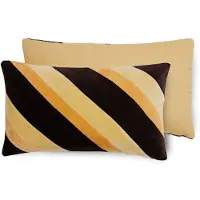 HK Living - Striped Samt-Kissen, 60 x 35 cm, fame