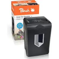 Peach PS500-70, Kreuzschreddern, 18 l, 200 Blätter, 58 dB, 14 Blätter, Schwarz
