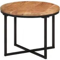 vidaXL Couchtisch 45x45x35 cm Massivholz Akazie und Eisen
