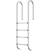 vidaXL Pool-Leiter 54x38x184,5 cm Edelstahl 304