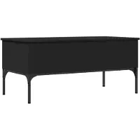 vidaXL Couchtisch Schwarz 100x50x45 cm Holzwerkstoff und Metall