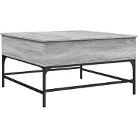 DKD Home Decor Couchtisch Grau Sonoma 80x80x45 cm Holzwerkstoff und Metall