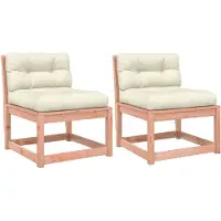 vidaXL Gartensofas mit Kissen 2 Stk. Massivholz Douglasie