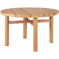 Ethnicraft Quatro Outdoor-Beistelltisch Teak rund Ø59x38 cm