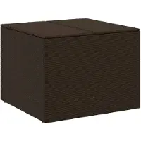 vidaXL Gartentruhe Braun 291L Poly Rattan