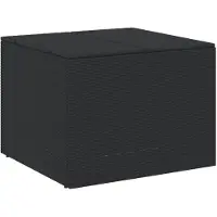 vidaXL Gartentruhe Schwarz 291L Poly Rattan
