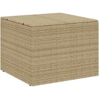 vidaXL Gartentruhe Beige 291L Poly Rattan