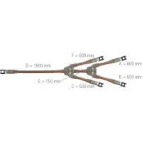 Dehn V3NCSHX Erdungs- und Kurzschließseil 4-polig 50mm2 mit aufgepressten Kabelschuhen EKV4u0 50 G V3NCSHX EKV4u050GV3NCSHX
