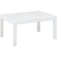 vidaXL Gartentisch Weiß 78x55x38 cm Kunststoff