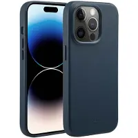 Accezz Apple iPhone 14 Pro Hülle - Echtes Leder - - Backcover/Hard Case - Dunkelblau