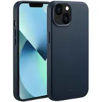 Accezz Apple iPhone 13 Hülle - Echtes Leder - - Backcover/Hard Case - Dunkelblau