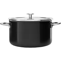 KitchenAid CC003268-001 Kochtopf inkl. Deckel, emailliert, 24 cm Durchmesser, Induktionsherd-geeignet