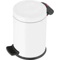 Hailo Tret-Kosmetikeimer Solid S 4l Ø18cm weiß, 4 l, Rund, Stahl, Weiß, Kunststoff, Terrasse