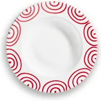 Gmundner Keramik Rotgeflammt, Suppenteller Gourmet (Ø 24cm)