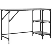 vidaXL Schreibtisch Grau Sonoma 120x50x75 cm Metall Holzwerkstoff