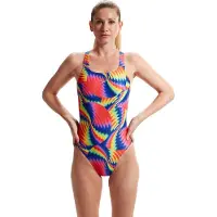 Speedo Allover Digital Leaderback Badeanzug