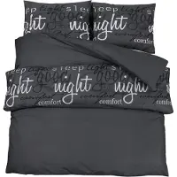 vidaXL Bettwäsche-Set Schwarz 155x220 cm Baumwolle