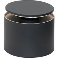 Zafferano Push Up Tischlampe - Aufladbare LED Außenlampe - 12 cm - Schwarz