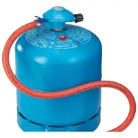 Cadac Gasdruckregler CG 30 mBar mit 100 cm Schlauch, 1/4 Außen-Linksgewinde und 2 Schlauchklemmen