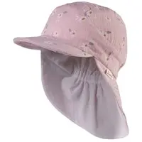 Sterntaler Schirmmütze mit Nackenschutz Gänseblumen samtrosa 1412412_749