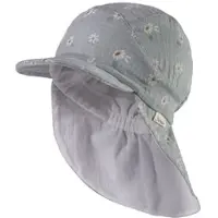 Sterntaler Schirmmütze mit Nackenschutz Gänseblumen steingrün 1412412_270