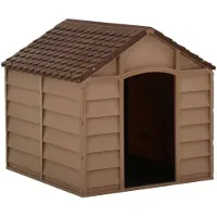vidaXL Hundehütte Braun 71x71,5x68 cm PP