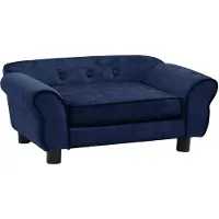 vidaXL Hundesofa Blau 72x45x30 cm Plüsch