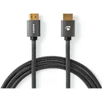 Nedis Cvtb34000gy50 High Speed Hdmi-kabel über Ethernet Hdmi-hdmi 4k Arc 18 Gbit/s Baumwolle 5 M 60hz
