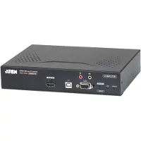 Aten 4K HDMI Einzeldisplay KVM over IP Sender, Transmitter, Verkabelt, 10000 m, 36 Bit, Schwarz, Metall