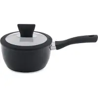 Berghoff 3700308, 1,5 l, Rund, Schwarz, Edelstahl, Aluminium, Schwarz, Keramik, Gas, Halogen, Induktion, Versiegelte Platte