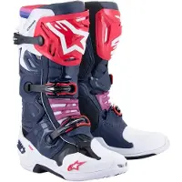 Alpinestars Tech 10 Supervented Stiefel Night Navy White Rainbow