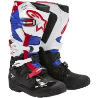 Alpinestars Honda Tech 7 Enduro Drystar Stiefel Schwarz Weiß Blau Leuchtend Rot Größe US 16