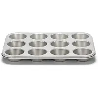 Patisse Muffin-Form 35 x 27 cm Stahl silber