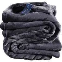 De Witte Lietaer Tagesdecke Cosy Blue Graphite-150 x 200 cm