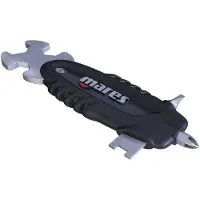Mares Tech Multitool aus Edelstahl mit Schraubenschlüsseln und Schraubenziehern für Tauchausrüstung
