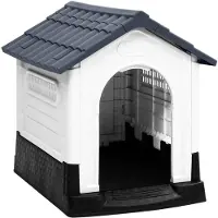 vidaXL Hundehütte Grau 57x68x66 cm Polypropylen