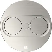 Bachmann 946.000 TWIST 2 Rund EDELSTAHL-OPTIK mit 2 Schuko-Steckdosen / Deutsche Norm / / Steckdose