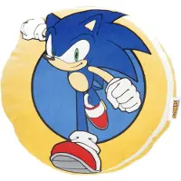 Aymax Sonic Zierkissen rund blau/gelb