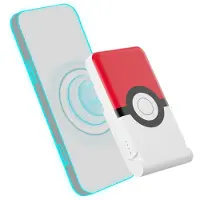 Nintendo Magnetische Powerbank Otl 5000 Mah, Usb-C 15W, Pokemon Pokeball mit Ständer (Weiß und Rot)