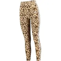 Adidas Damen Essentials 3-Streifen Animal Print Leggings Magic Beige/Mesa/Shadow Braun