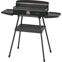 Kitchenbrothers Electric BBQ - Steh- und Tischgrill - Tischgrill - Antihaftbeschichtung - 24x50cm Grillfläche - 2200W - Schwarz