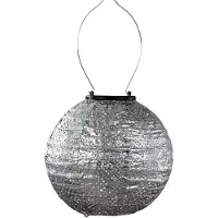 Lumiz Lampion Solarlampe Round 20 Topaze Silver silberfarben Ø 20 cm - Tyvek