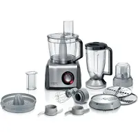 Bosch MC812M844, 3,9 l, Schwarz, Edelstahl, Drehregler, 1,5 l, Schlagen, Kotelett, Schneiden, Kneten, Mixen, Püree, Leistung