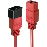 Lindy 2m IEC C19 auf IEC C20 Verlaengerung rot