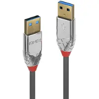 Lindy 36627, 2 m, USB A, USB A, USB 3.2 Gen 1 (3.1 Gen 1), 5 Gbit/s, Grau
