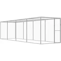 vidaXL Katzenkäfig 6x1,5x1,5 m Verzinkter Stahl