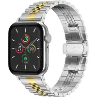 Selencia Jubilee-Edelstahlarmband für Apple Watch | 44/45/46/49 mm - Silber und Gold